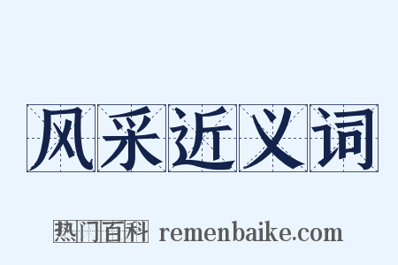 风采近义词是什么意思的图片